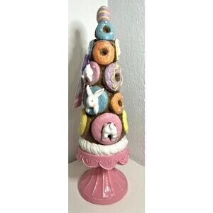 Sweet Treats Donuts, Easter Egg, Bunny Paster & Glitter Tree - Pink Pedestal